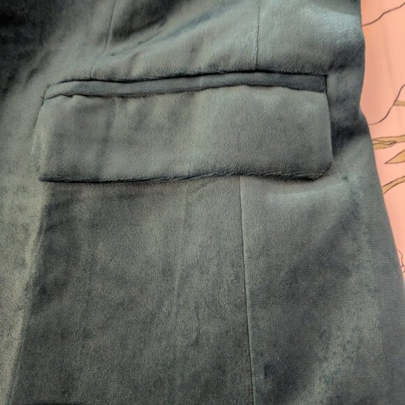 Women's Emerald Green Blazer, Velvet, Large - Picture 3 of 7